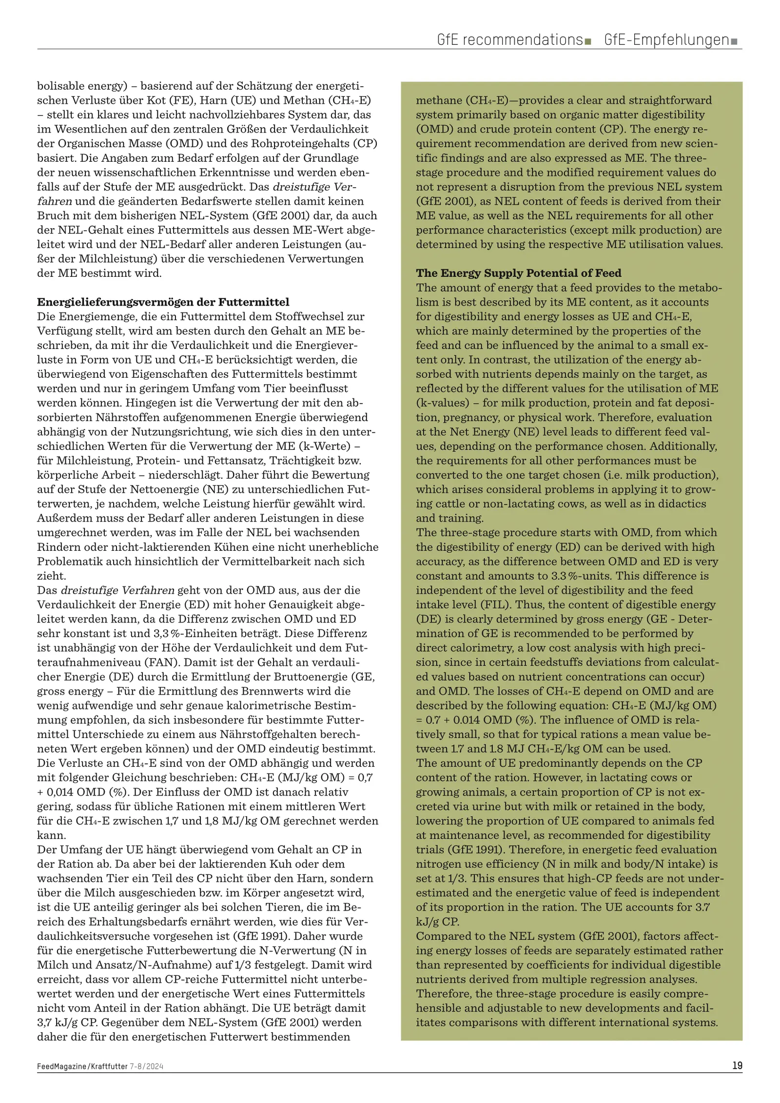 Energiebedarf der Milchkuh, in FeedMagazine/Kraftfutter 7-8/2024, Seite 2