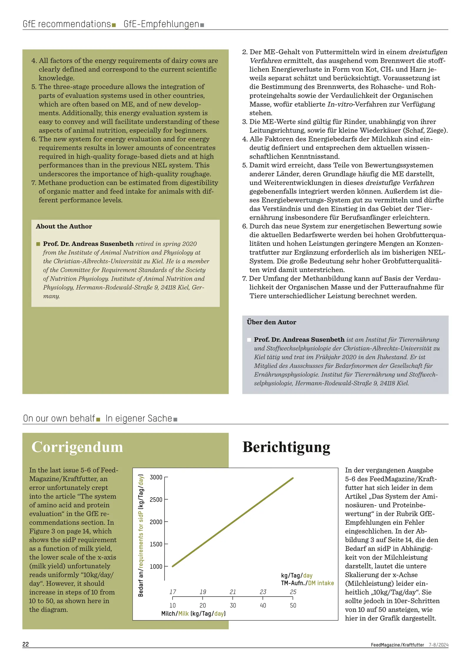 Energiebedarf der Milchkuh, in FeedMagazine/Kraftfutter 7-8/2024, Seite 5