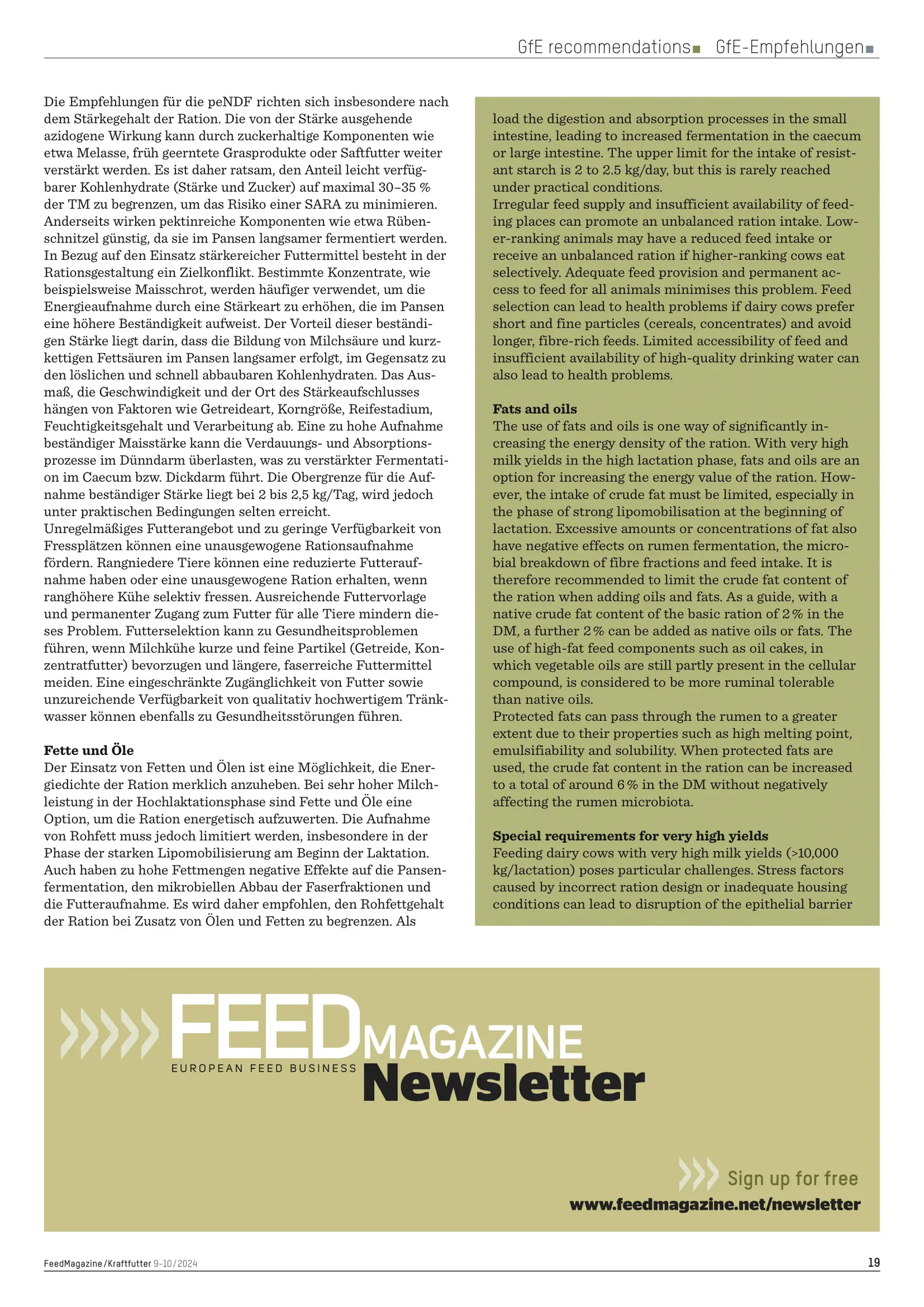 Wiederkäuergerechte Ernährung, in FeedMagazine/Kraftfutter 9-10/2024, Seite 5